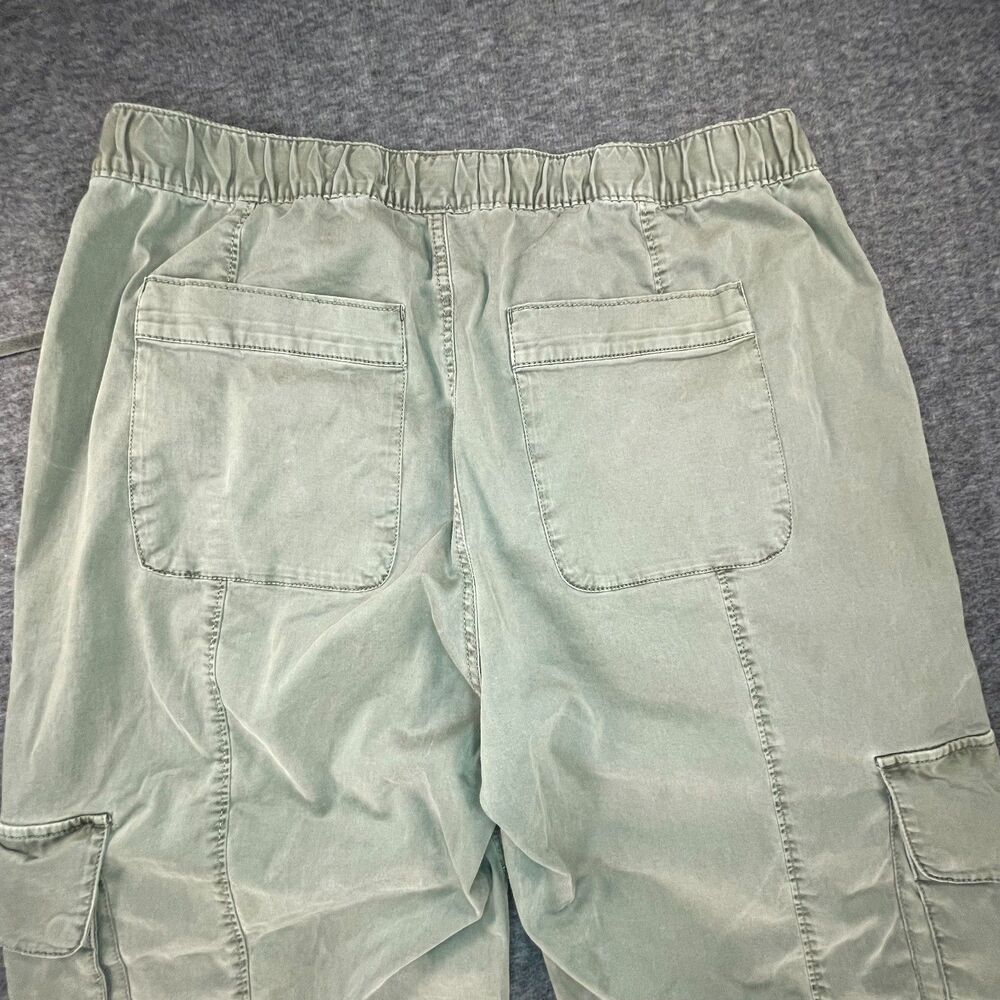 Abercrombie Garment Dyed Baggy Cargo Pants L Green Zip Hem Gorpcore Utility Y2K - Picture 11 of 12